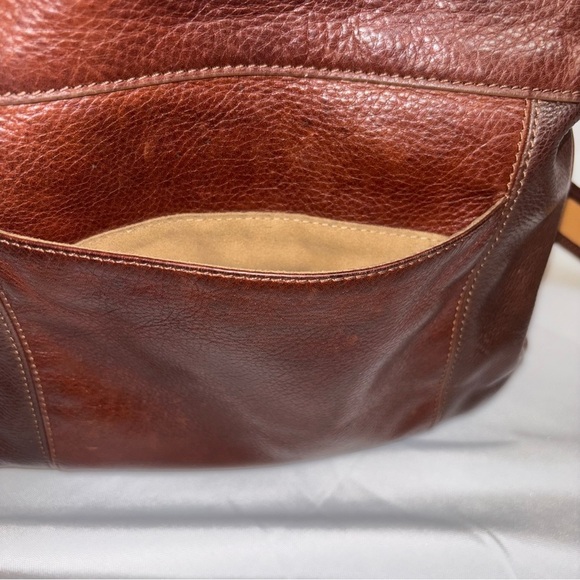 Vintage Liz Claiborne Brown Leather Shoulder Bag - Picture 11 of 15